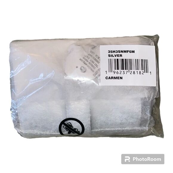 Authentic Michael Kors Premium Croc Embossed Trifold Wallet Silver Metallic - Picture 5 of 9